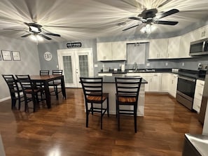 Microwave, oven, stovetop, dishwasher