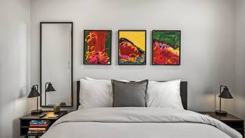 2 chambres, fer et planche Ă  repasser, Wi-Fi, draps fournis