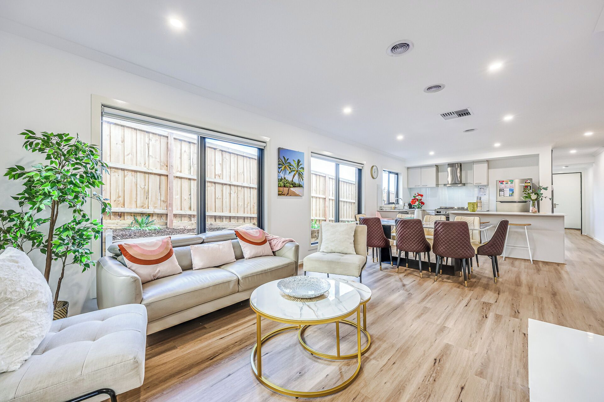 豪華聯排別墅, 花園景觀 | 起居區