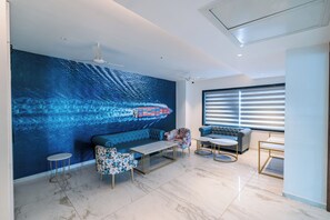 Sitteområde i lobbyen