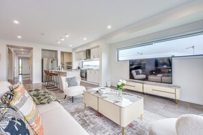 Deluxe-Stadtwohnung, Gartenblick | Wohnbereich