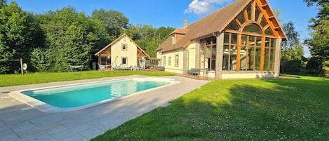 屋外プール、温水プール
