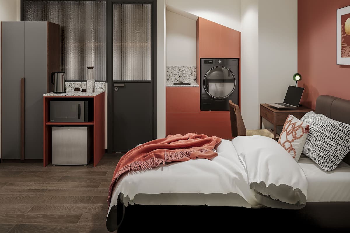 Executive Studio, 1 Katil Bujang (Single) | Meja, ruang kerja komputer riba, Wi-fi percuma, cadar katil