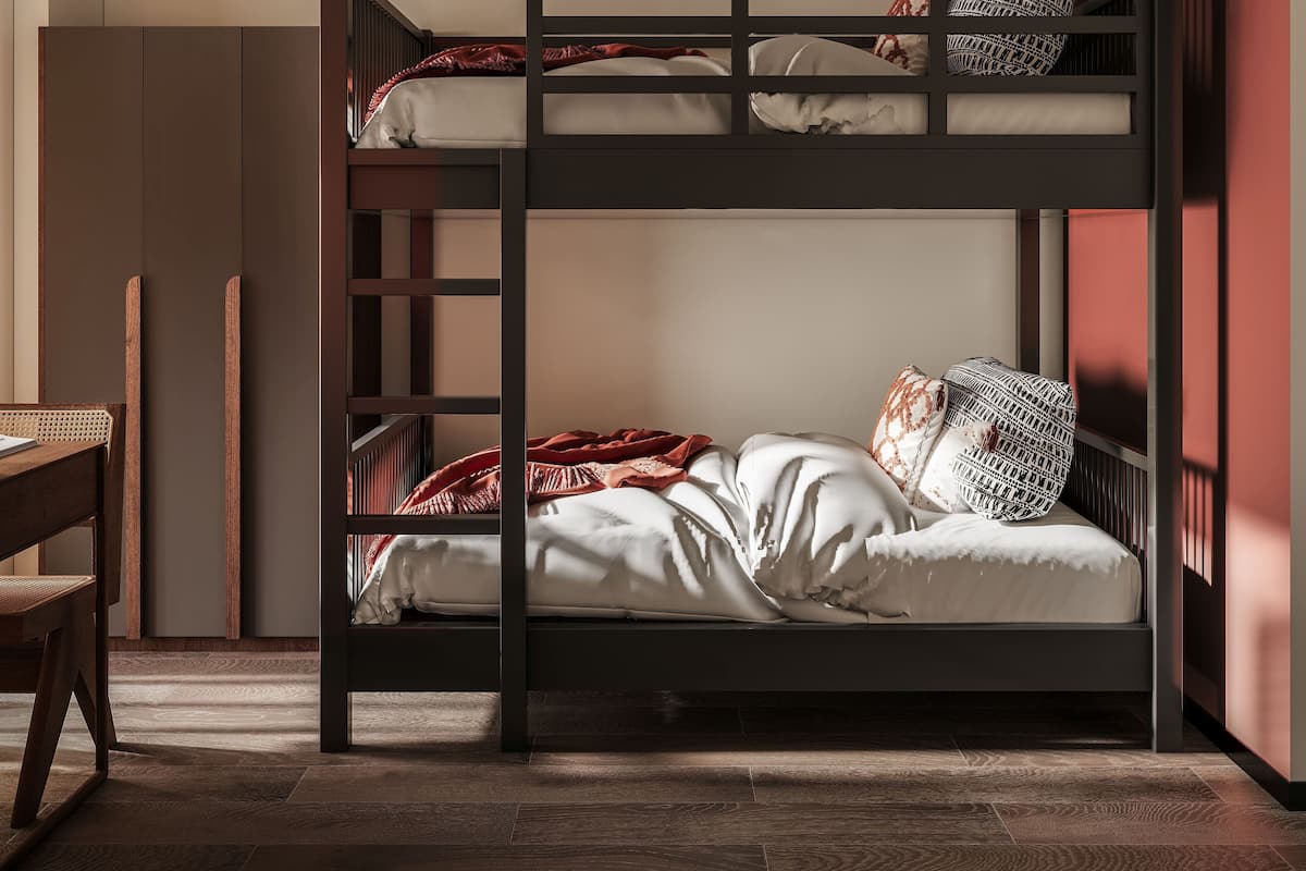 Desk, laptop workspace, free WiFi, bed sheets