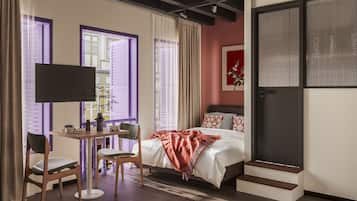 Habitación familiar | Escritorio, espacio para trabajar con laptop y wifi gratis