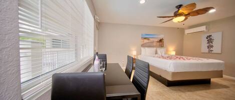 Desk, WiFi, bed sheets