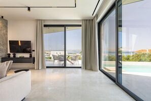 Luxury Villa, Sea View, Beachfront | Living area