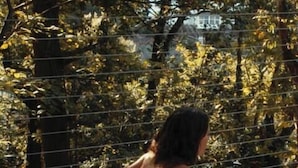 A person sitting in a hot tub outdoors with trees in the background. - Oceanfront Apartment w/Balcony & Sauna, Pet-Friendly (Lynmouth)