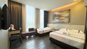 Desk, iron/ironing board, free WiFi, bed sheets