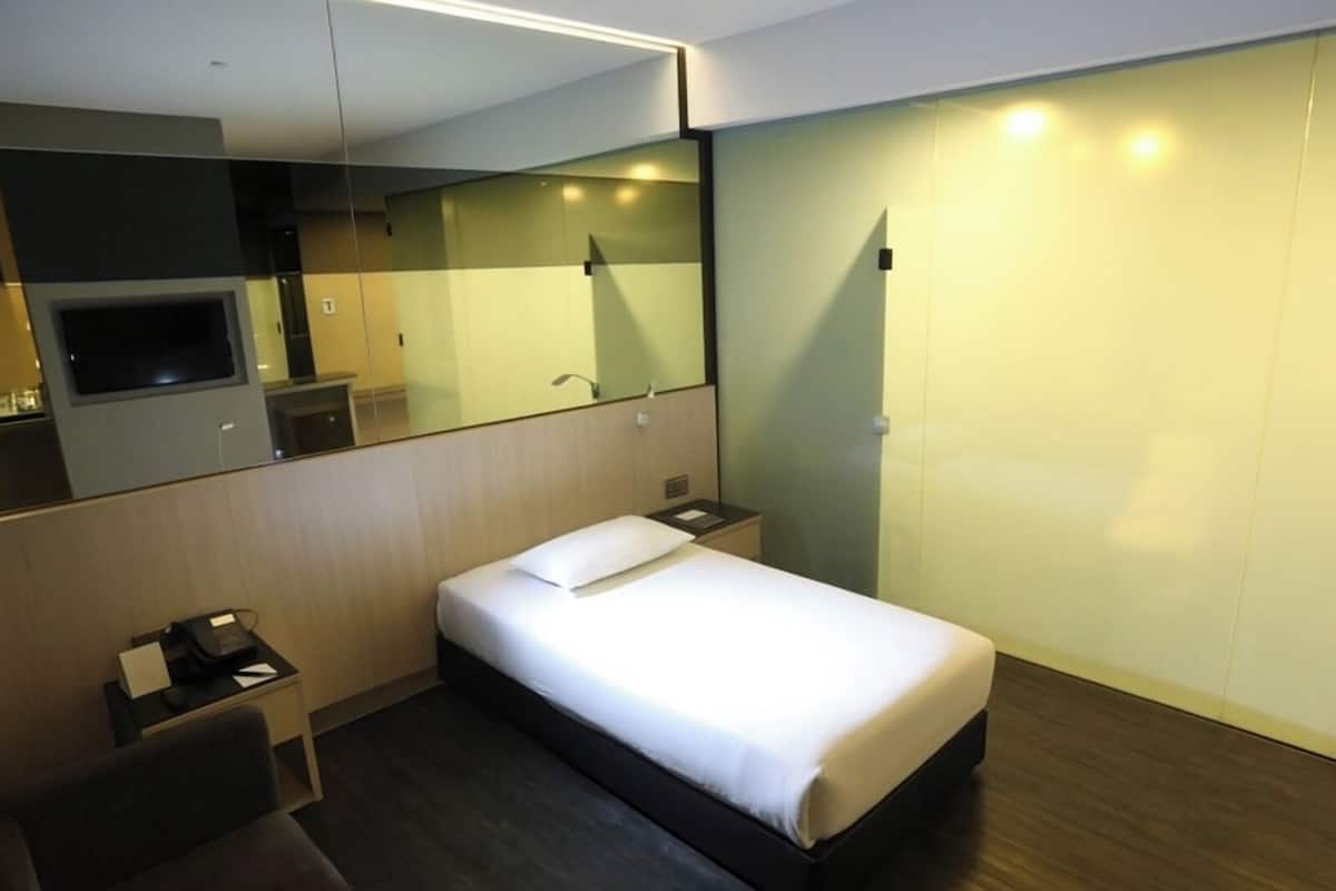 Habitación individual | Escritorio, tabla de planchar con plancha y wifi gratis