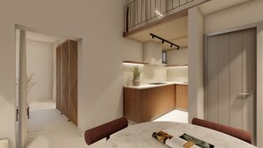 Superior Suite - Split Level with Sea View & Balcony | Private kitchenette | Mini-fridge, coffee/tea maker