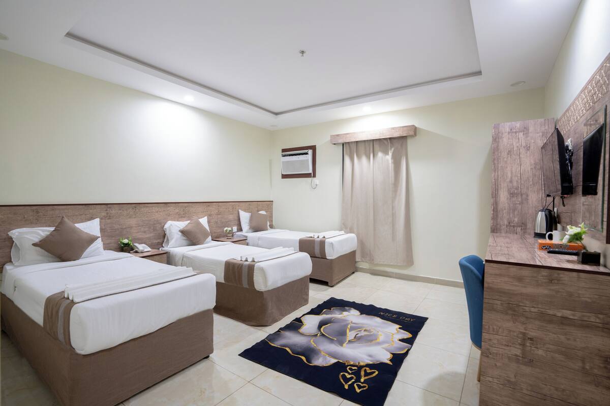 Minibar, blackout curtains, soundproofing