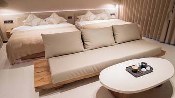 Individually decorated, individually furnished, desk, laptop workspace