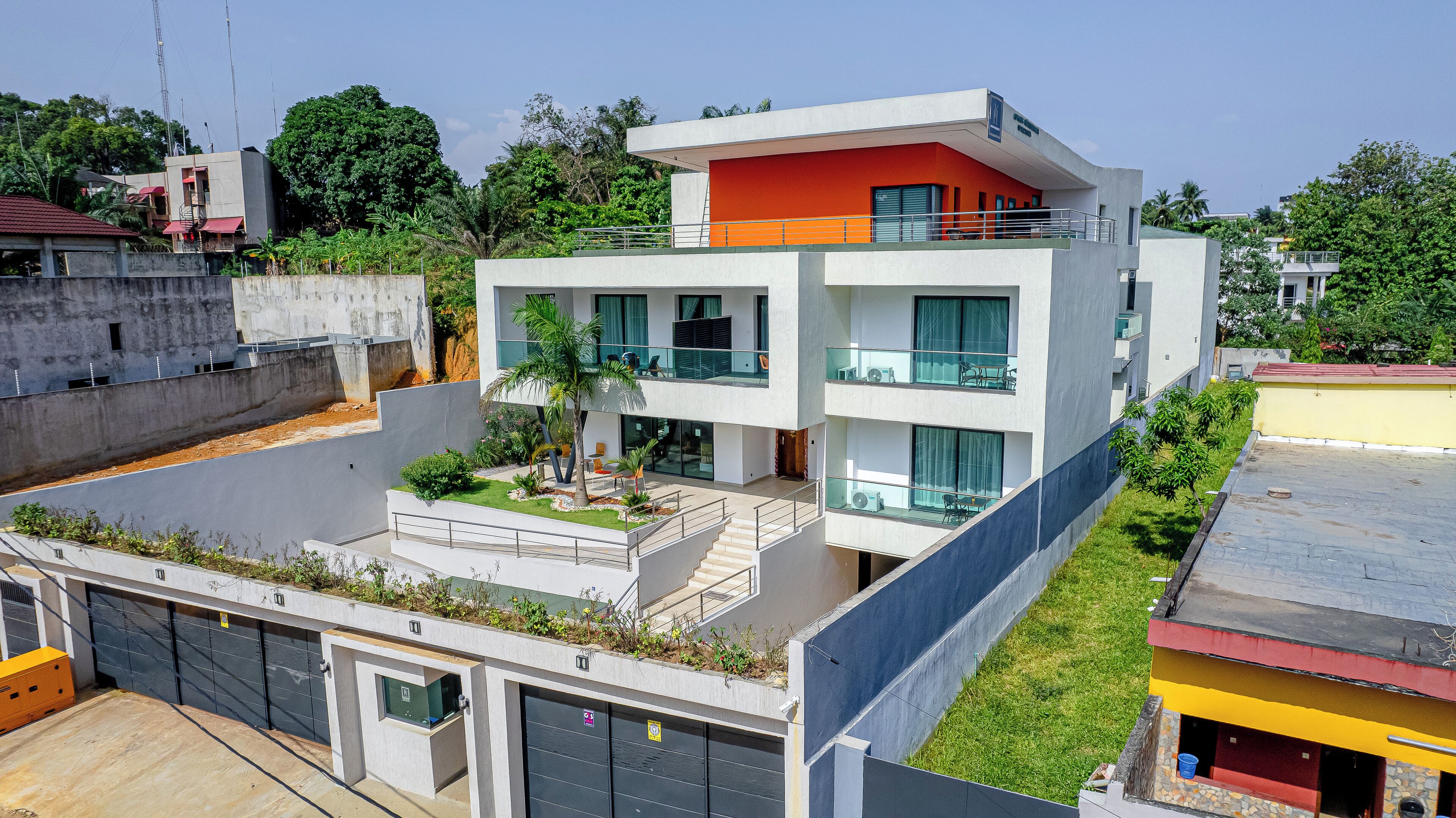 Voorkant van accommodatie