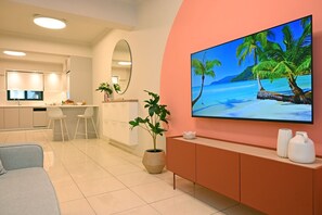 Apartment, 2 Bedrooms, Ground Floor | Living area | Smart TV