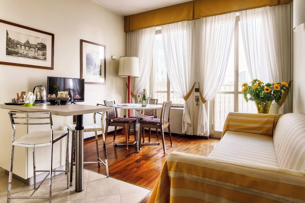 Bilocale con vista giardino