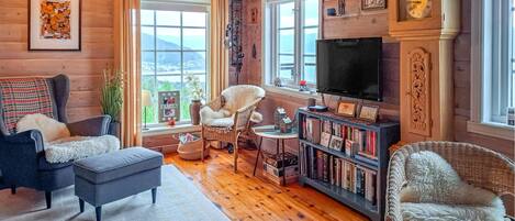 Smart TV, fireplace