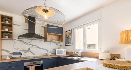 Maison accueillante proche plage, jardin clos, parking inclus