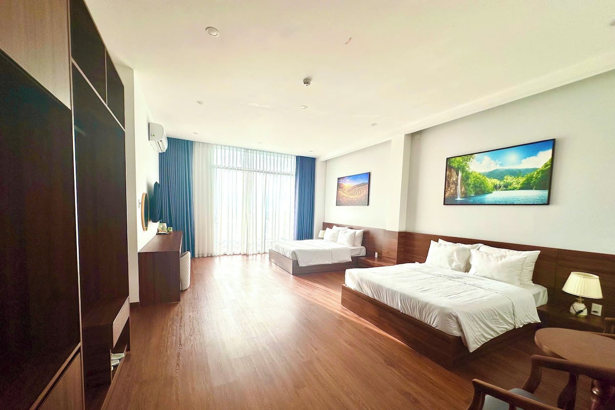 Family Double or Twin Room, Balcony, Sea View | Premium bedding, memory foam beds, individually decorated, desk