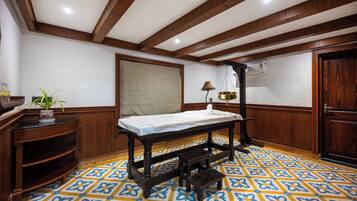 Steam room, body treatments, aromatherapy, deep-tissue massages