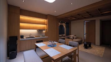 Familiesuite, byutsikt (Kyoto) | Oppholdsområde | En 42-tommers smart-TV med digitale kanaler samt Netflix