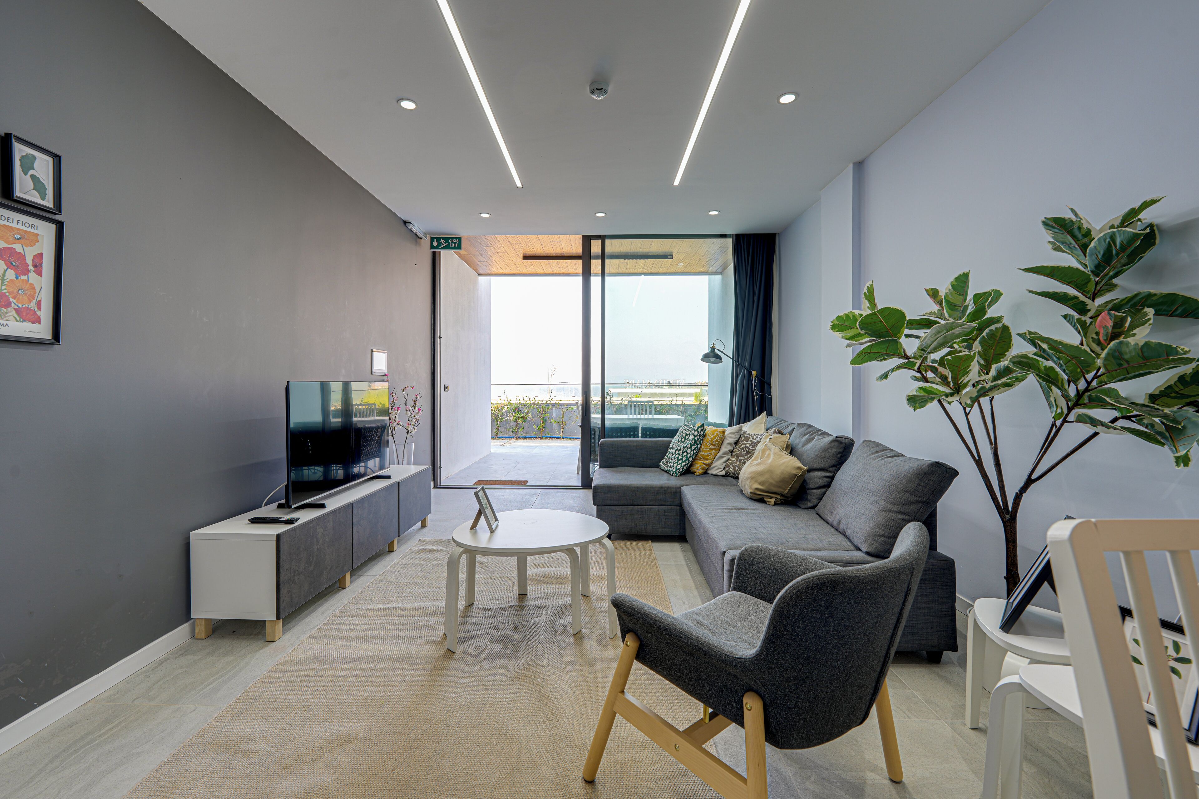 Deluxe maisonnette, uitzicht op zee | Een bureau, een laptopwerkplek, gratis wifi, rolstoeltoegankelijk