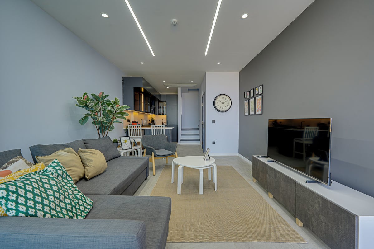 Deluxe Duplex, Sea View | Desk, laptop workspace, free WiFi