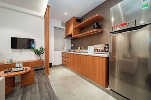 Premium Apartment, 1 Bedroom | Private kitchen | Fridge, paper towels - Alpha Style Ngo Van Nam (Phuong Sai Gon)