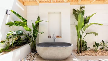 Deluxe Room, Private Bathroom, Garden Area | Deep soaking bathtub