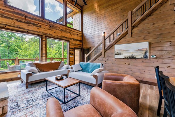 TV, fireplace, video games