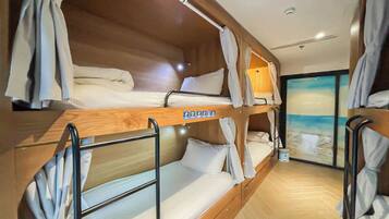 Desk, free WiFi, bed sheets