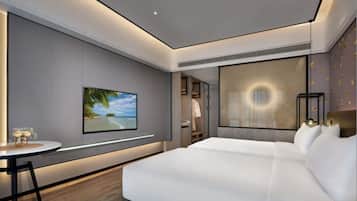 Blackout curtains, soundproofing, free WiFi, wheelchair access