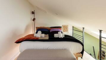 Apartemen | 2 kamar tidur, setrika/meja setrika, dan seprai linen