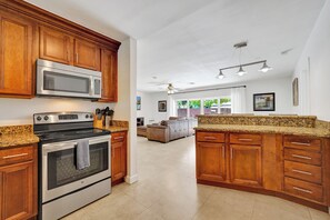 Microwave, oven, stovetop, dishwasher