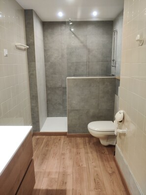 Shower, hair dryer