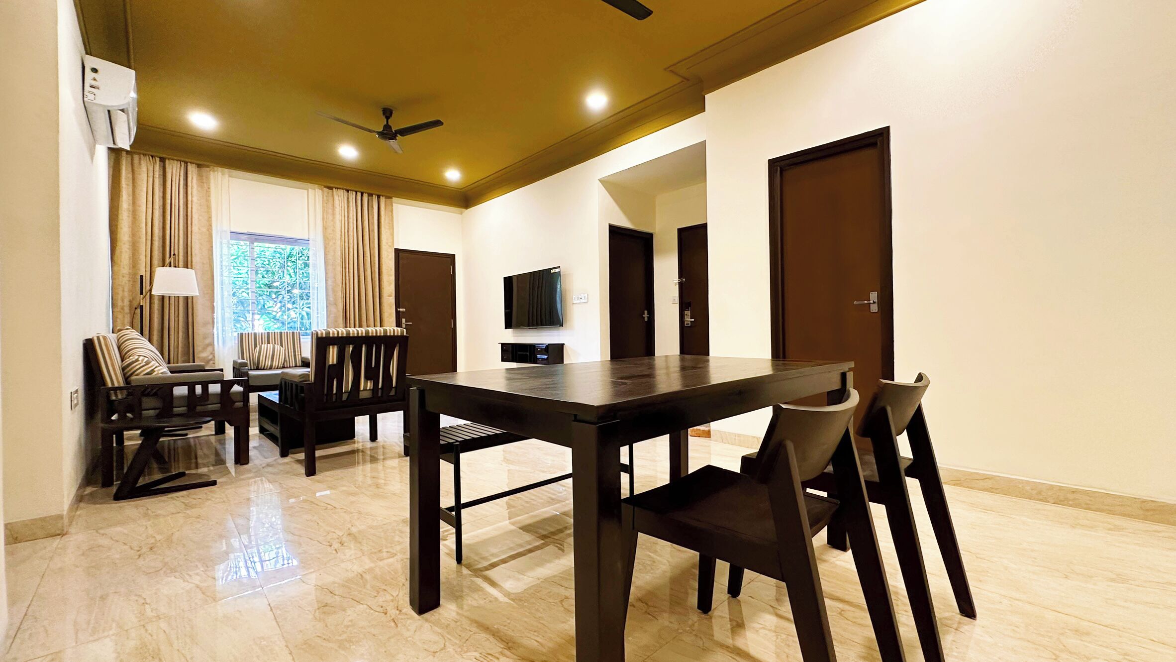 Signature Suite, 2 Bedrooms | Living area | 43-inch TV with digital channels