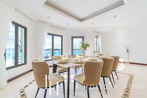 Villa, Patio, Sea View | In-room dining