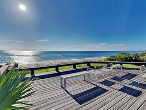 Terrace/patio - Ocean Commotion | Stunning Views, Oceanfront Decks + Private Beach Access (Ponte Vedra)