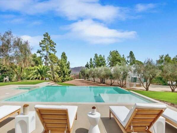 A heated pool