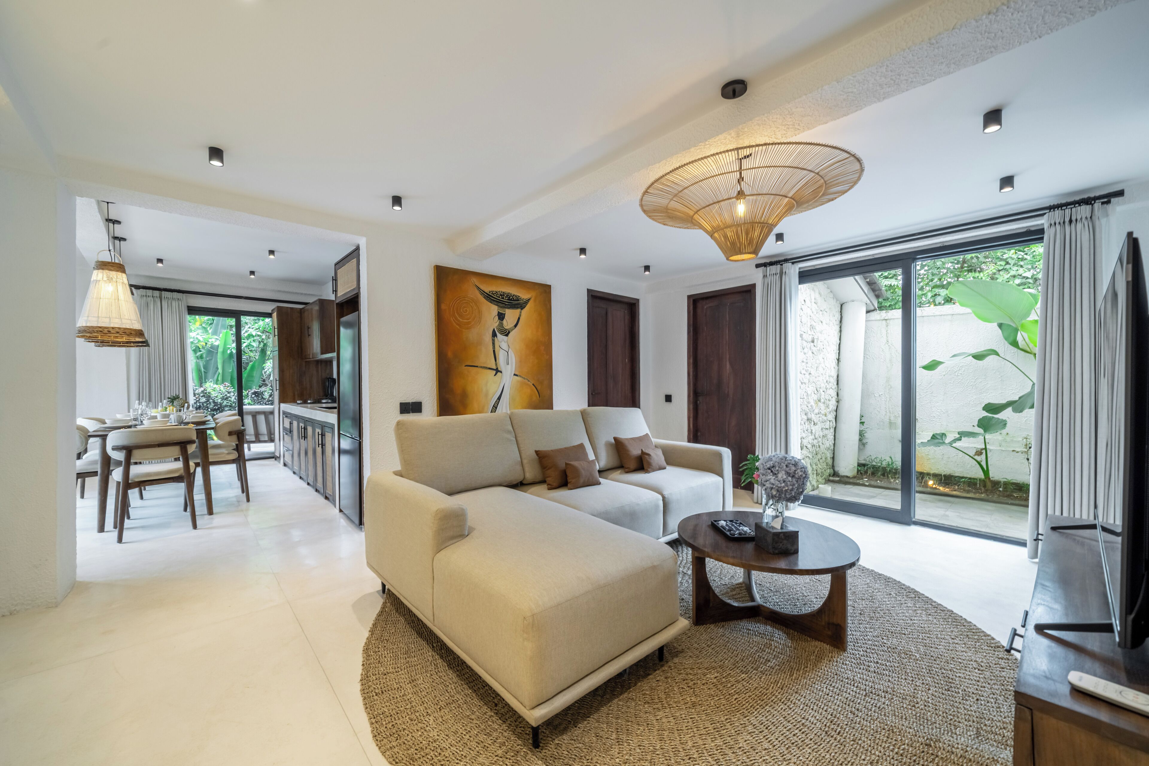 Villa, 3 Bedrooms + Office, Outdoor Bath and Private Pool | Living room | Smart TV