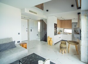 Serenity Villa | Private kitchen | Fridge, microwave, oven, dishwasher - Sunrise Villas Collection (Kassandra)