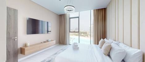 Luxury Apartment, Lagoon View | In-room safe, soundproofing, iron/ironing board, cribs/infant beds