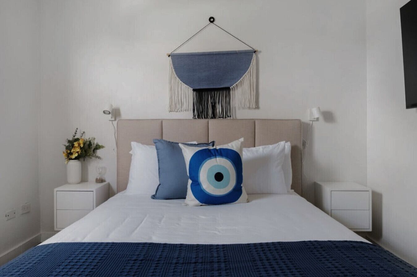 1 bedroom, desk, iron/ironing board, travel cot