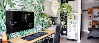 Bright Studio with Large Desk Balcony, Hammock