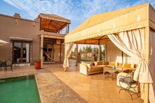 Villa farm Host heated pool view High Atlas