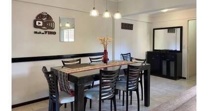 Central quality full terrace own grill