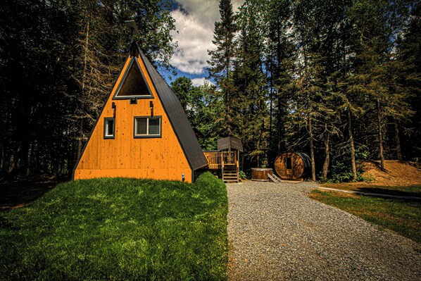 Exterior - aframe in the woods. (Emsdale)