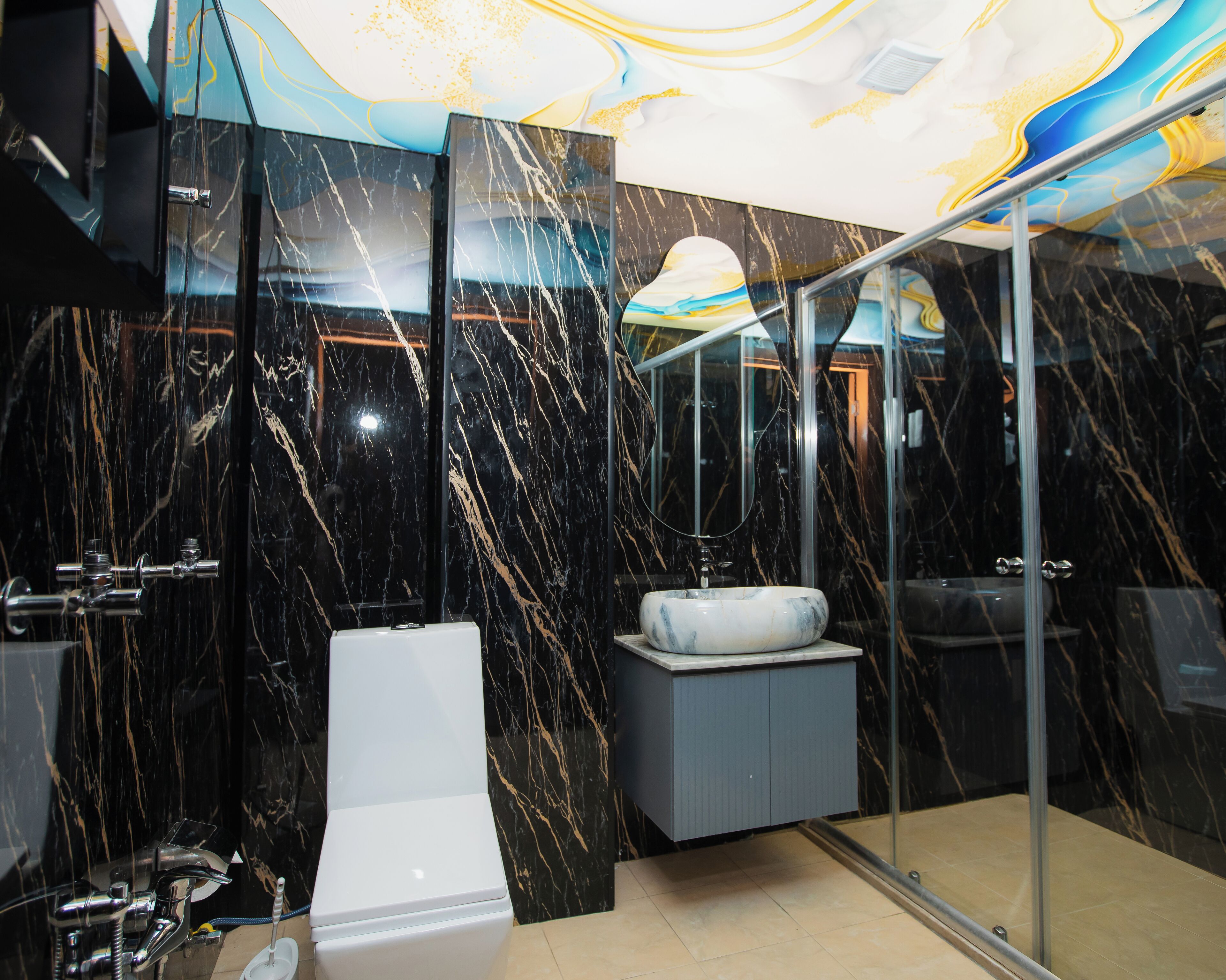 Free toiletries, hair dryer, slippers, bidet