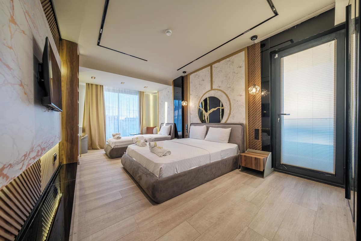 Draps en coton égyptien, literie de qualité supérieure, minibar