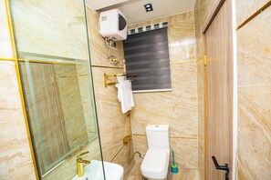 Towels, soap, toilet paper